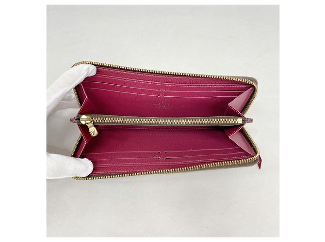Louis Vuitton Monogram Portefeuille Clemence Long Wallet Castaño Fucsia - vista 3