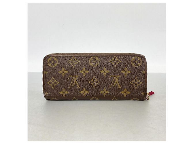 Louis Vuitton Monogram Portefeuille Clemence Long Wallet Castaño Fucsia - vista 8