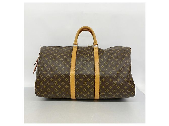 Louis Vuitton Boston Monogram Keepall Bandoulière 55 Braun - Ansicht 11