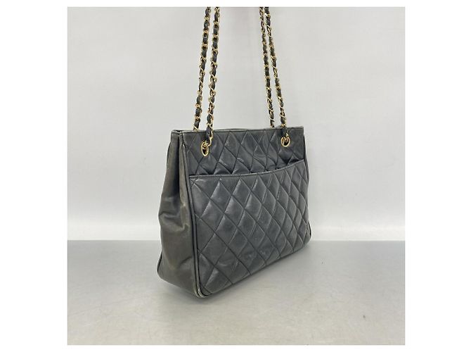 Timeless Chanel Matelassé Lammleder Chain Tote Bag Schwarz - Ansicht 2
