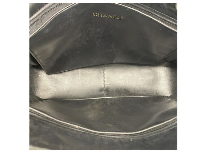 Timeless Chanel Matelassé Lammleder Chain Tote Bag Schwarz - Ansicht 4