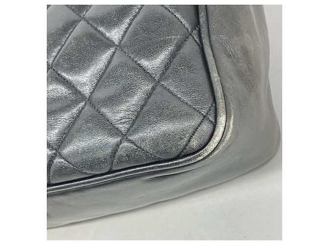 Timeless Chanel Matelassé Lammleder Chain Tote Bag Schwarz - Ansicht 6