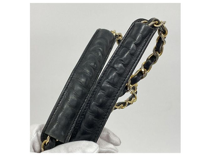 Timeless Chanel Matelassé Lammleder Chain Tote Bag Schwarz - Ansicht 8