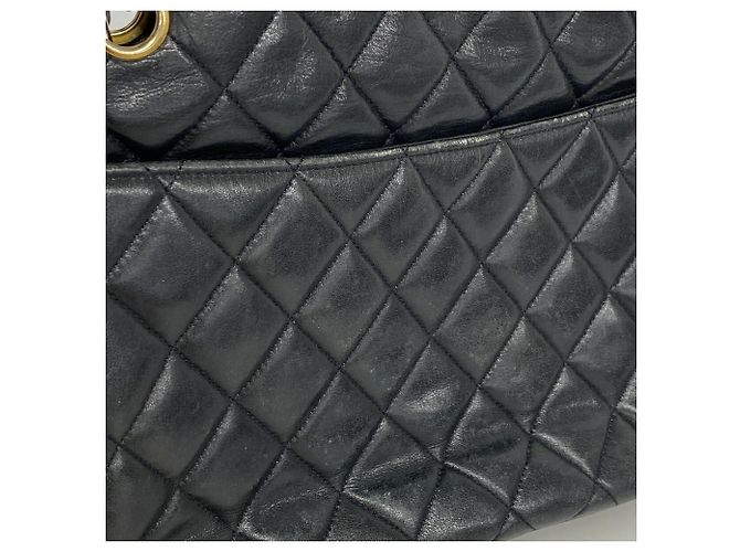 Timeless Chanel Matelassé Lammleder Chain Tote Bag Schwarz - Ansicht 9