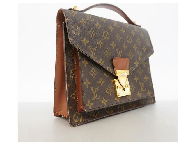 Bolsa Louis Vuitton Monogram Monceau 28 Marrom - vista 2