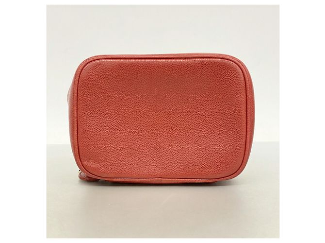 Bolso Vanity Chanel de piel de becerro granulada roja - vista 3