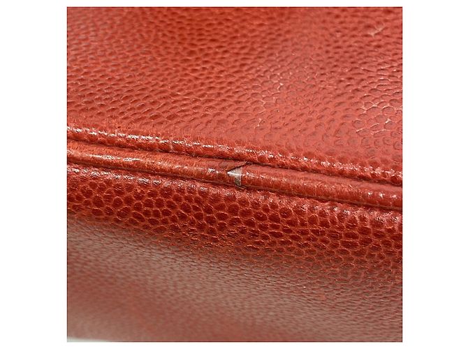 Bolso Vanity Chanel de piel de becerro granulada roja - vista 6