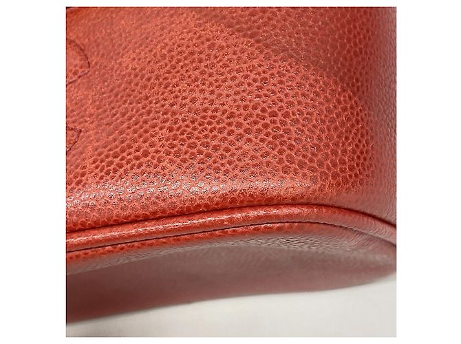 Bolso Vanity Chanel de piel de becerro granulada roja - vista 7