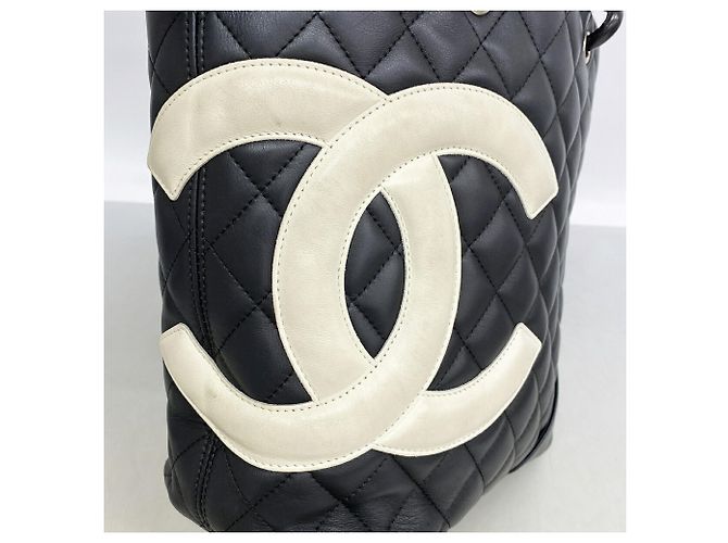 Chanel Cambon Tote Bag aus Lammleder Schwarz - Ansicht 11