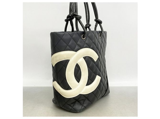 Chanel Cambon Tote Bag aus Lammleder Schwarz - Ansicht 2
