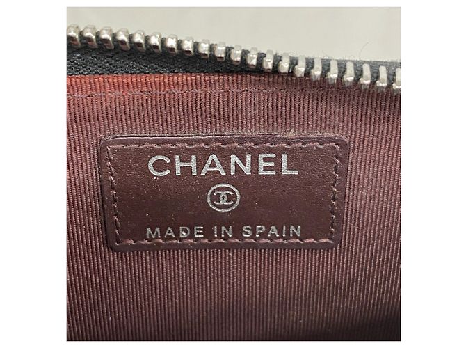 Monedero Chanel de piel de becerro granulada negra Negro - vista 4