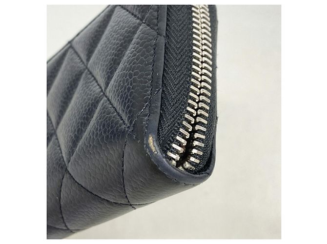 Monedero Chanel de piel de becerro granulada negra Negro - vista 5