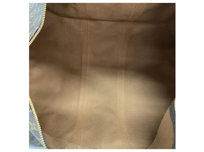 Louis Vuitton Brown Boston Monogram Keepall 55 Marrone - vista 4