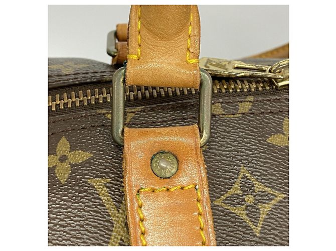 Louis Vuitton Brown Boston Monogram Keepall 55 Marrone - vista 9