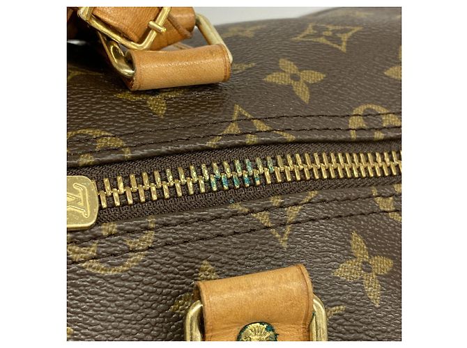 Louis Vuitton Boston Monogram Keepall Bandoulière 55 Marrone - vista 10