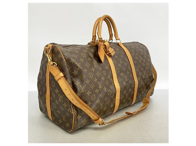 Louis Vuitton Boston Monogram Keepall Bandoulière 55 Marrone - vista 2