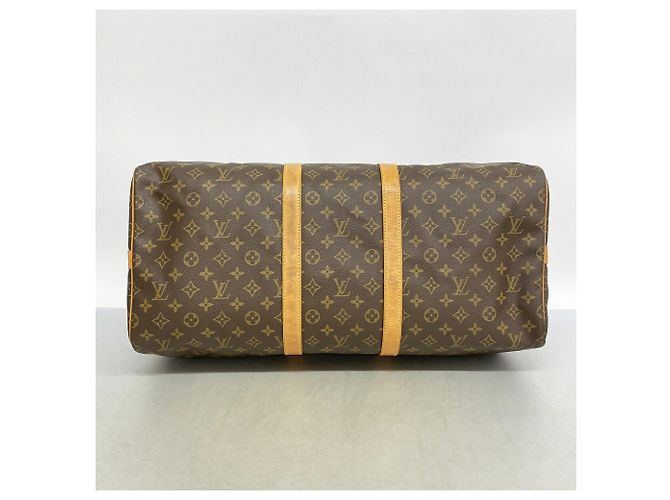 Louis Vuitton Boston Monogram Keepall Bandoulière 55 Marrone - vista 3