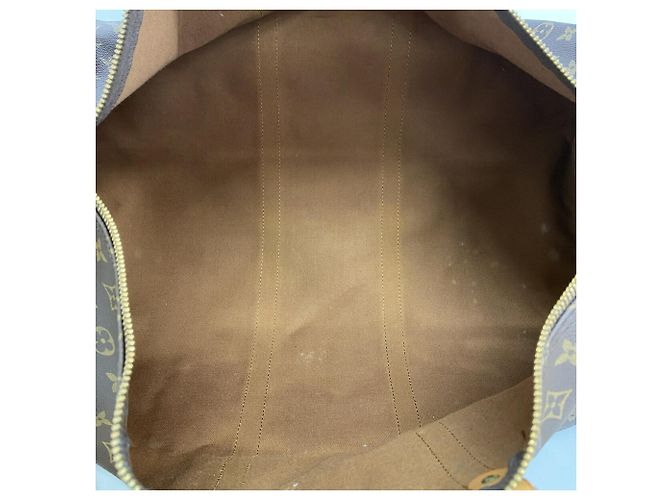 Louis Vuitton Boston Monogram Keepall Bandoulière 55 Marrone - vista 4