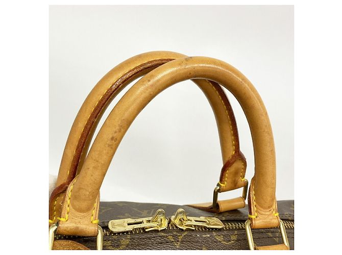 Louis Vuitton Boston Monogram Keepall Bandoulière 55 Marrone - vista 7