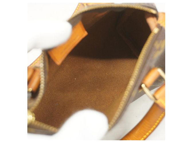 Borsa a mano Louis Vuitton Monogram Mini Speedy Marrone - vista 4