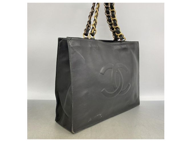 Borsa Tote Chanel in pelle di agnello nera Nero - vista 2