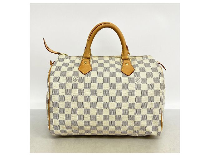 Borsa a mano Louis Vuitton Damier Azur Speedy 30 Bianco - vista 11