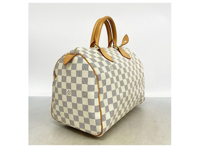 Borsa a mano Louis Vuitton Damier Azur Speedy 30 Bianco - vista 2