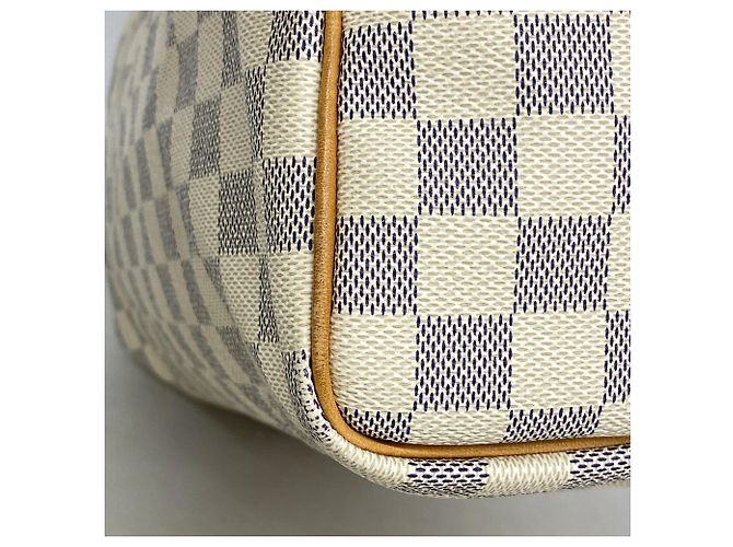 Borsa a mano Louis Vuitton Damier Azur Speedy 30 Bianco - vista 6