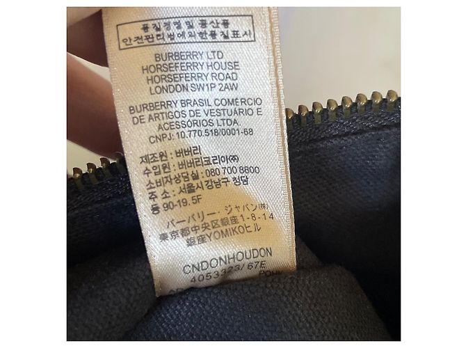 Burberry Borsa a Secchiello in Tela Check e Pelle Blu Navy Beige Marrone scuro - vista 10