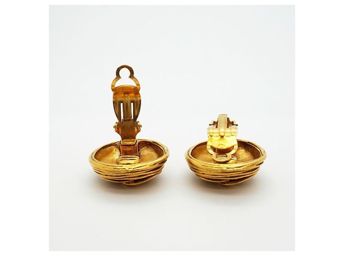 Chanel vergoldete Clip-Ohrringe Golden - Ansicht 2