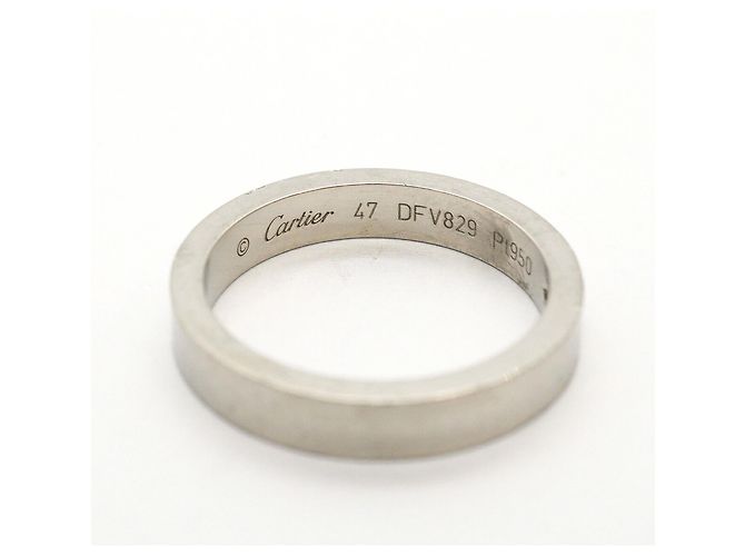 Cartier C de Ring in Platin mit Diamant - Ansicht 4