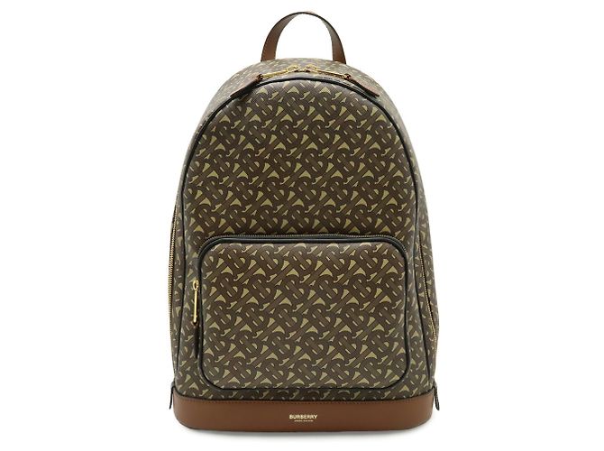 Burberry TB Monogram Print Backpack Brown Black Beige - view 2