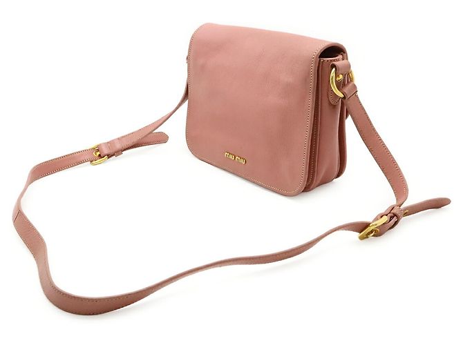 Miu Miu Pochette Schultertasche aus rosa Leder Pink - Ansicht 3