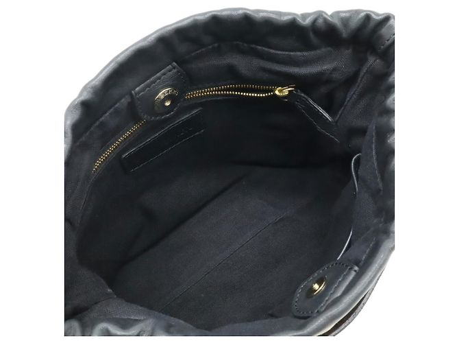 Borsa a tracolla in pelle Burberry Mega Check Marrone Nero - vista 7