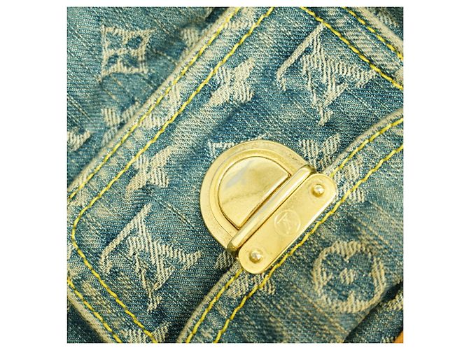 Borsa Louis Vuitton Monogram Denim Neo Speedy Blu - vista 11