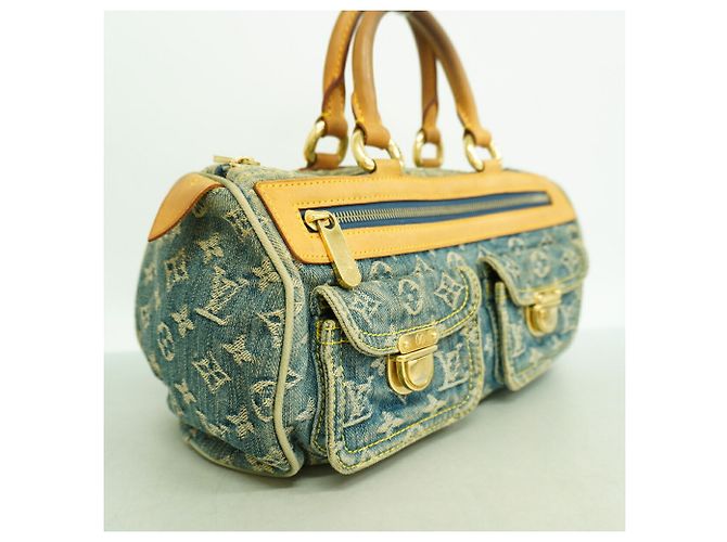 Borsa Louis Vuitton Monogram Denim Neo Speedy Blu - vista 2
