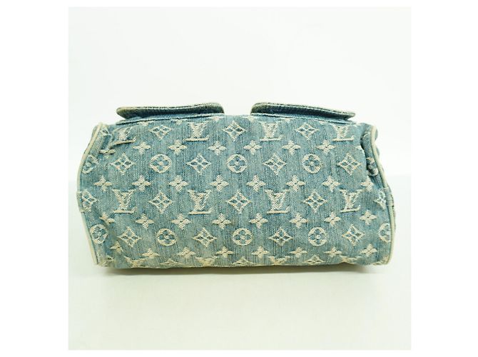 Borsa Louis Vuitton Monogram Denim Neo Speedy Blu - vista 3
