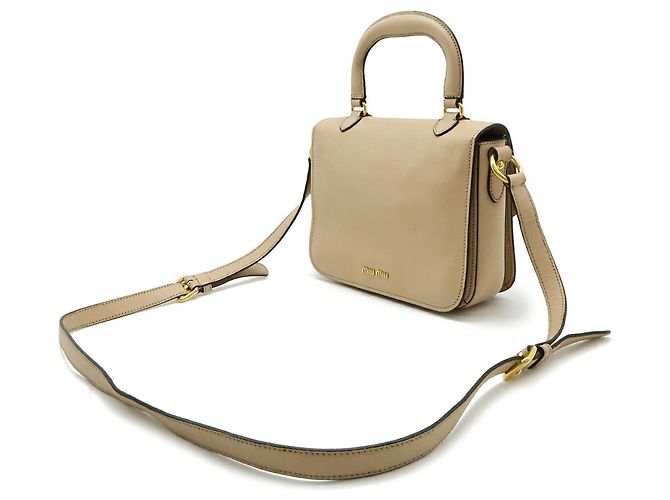 Borsa a mano/Borsa a tracolla Miu Miu Madras Beige - vista 3