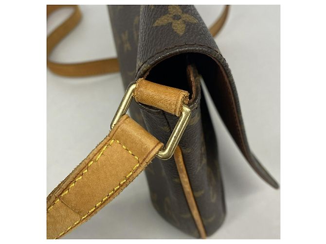 Borsa a tracolla Louis Vuitton Monogram Musette Tango Marrone - vista 9