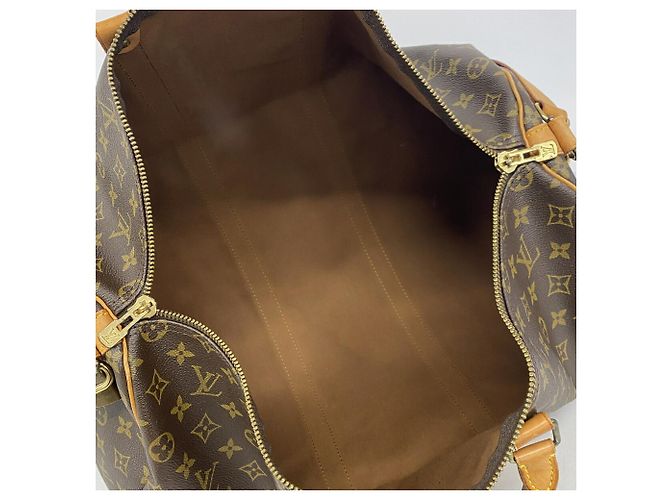 Louis Vuitton Boston Monogram Keepall Bandoulière 50 Braun - Ansicht 4