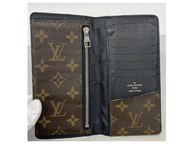 Louis Vuitton Monogram Macassar Langbörse Braun Schwarz - Ansicht 3