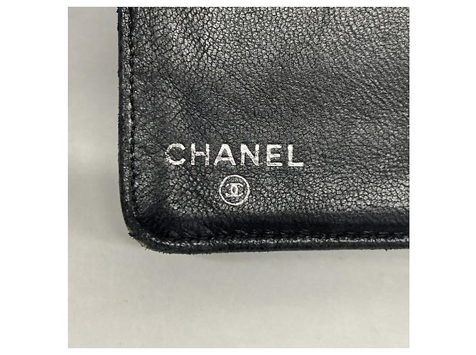 Portafoglio lungo Chanel in pelle di agnello nera Nero - vista 4