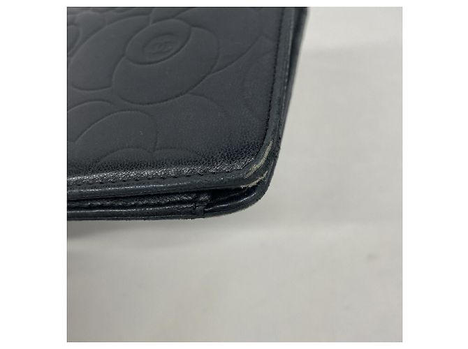 Portafoglio lungo Chanel in pelle di agnello nera Nero - vista 5