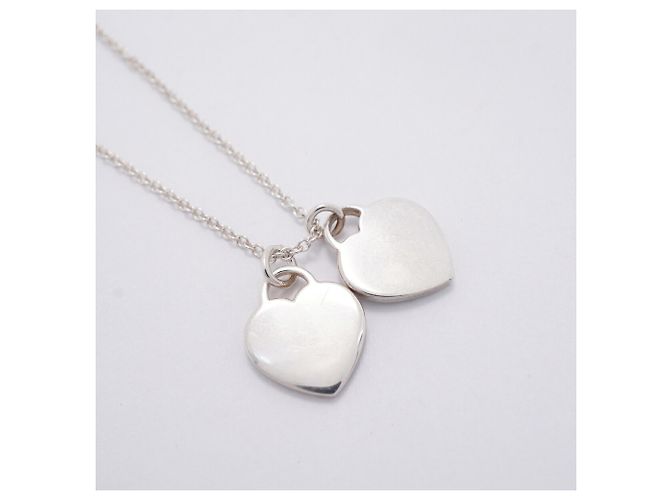Autre Marque Collana Tiffany & Co. Double Return to Heart Blu - vista 2