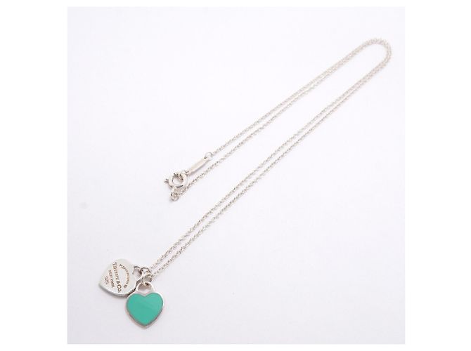 Autre Marque Collana Tiffany & Co. Double Return to Heart Blu - vista 3