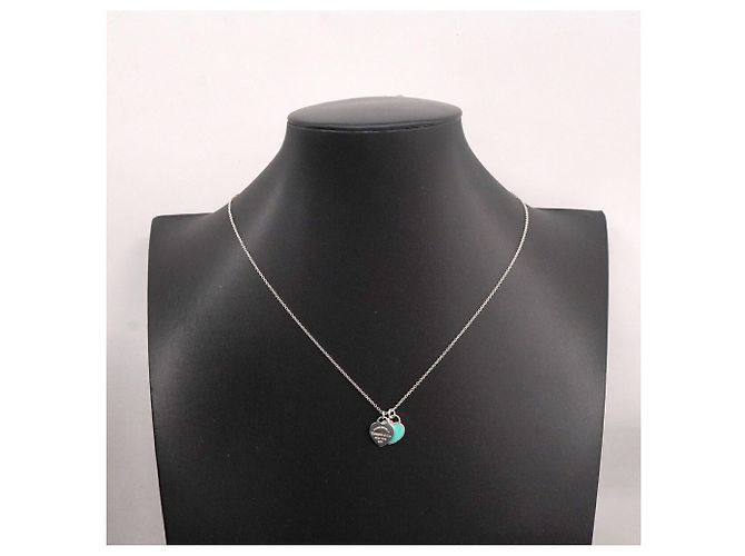 Autre Marque Collana Tiffany & Co. Double Return to Heart Blu - vista 6