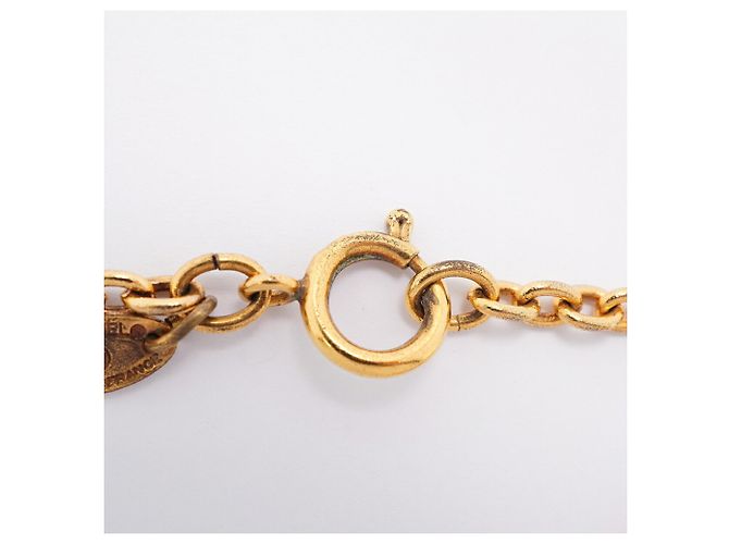 Chanel Coco Mark Circle vergoldete Halskette Golden - Ansicht 4