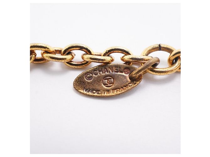 Chanel Coco Mark Circle vergoldete Halskette Golden - Ansicht 5