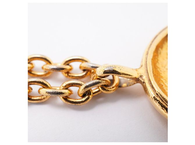 Chanel Coco Mark Circle vergoldete Halskette Golden - Ansicht 9