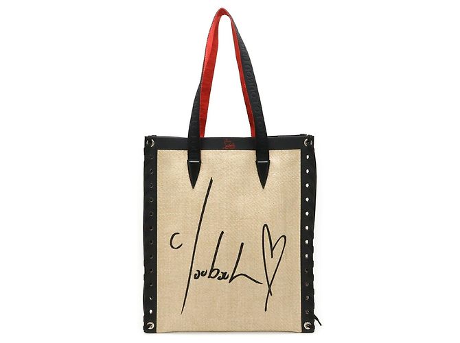 Borsa Cabalace Small Tote Bag Christian Louboutin Nero Rosso Beige - vista 2